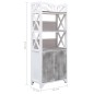 vidaXL Badezimmerschrank Weiß und Grau 46x24x116 cm Paulownia Holz vidaXL Badezimmerschrank Weiß und Grau 46x24x116 cm Paulownia Holz