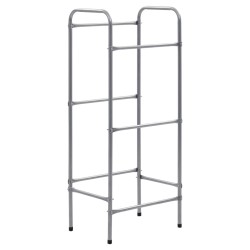vidaXL Kastenregal für 3 Kisten Silber 50 x 33 x 116 cm Stahl