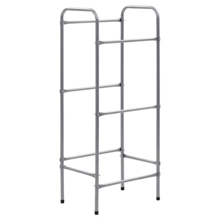 vidaXL Kastenregal für 3 Kisten Silber 50 x 33 x 116 cm Stahl