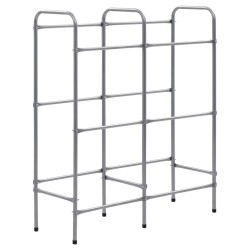 vidaXL Lagerregal für 6 Kisten Silbern 96 x 33 x 116 cm Stahl