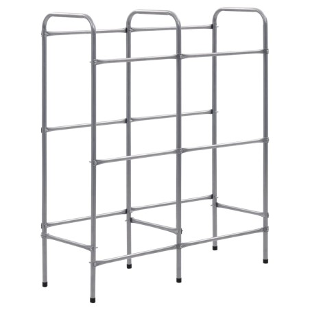 vidaXL Lagerregal für 6 Kisten Silbern 96 x 33 x 116 cm Stahl