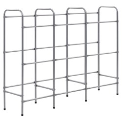 vidaXL Kastenregal für 9 Kisten Silber 145 x 33 x 116 cm Stahl