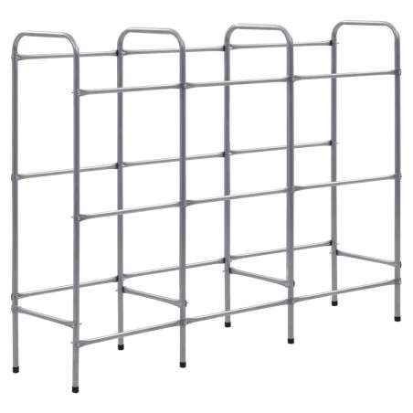 vidaXL Kastenregal für 9 Kisten Silber 145 x 33 x 116 cm Stahl
