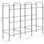vidaXL Kastenregal für 9 Kisten Silber 145 x 33 x 116 cm Stahl vidaXL Kastenregal für 9 Kisten Silber 145 x 33 x 116 cm Stahl