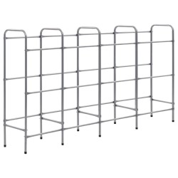 vidaXL Lagerregal für 12 Kisten Silbern 190 x 33 x 116 cm Stahl