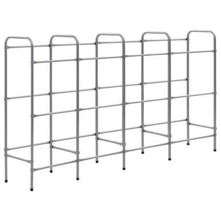 vidaXL Lagerregal für 12 Kisten Silbern 190 x 33 x 116 cm Stahl