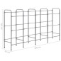 vidaXL Lagerregal für 12 Kisten Silbern 190 x 33 x 116 cm Stahl vidaXL Lagerregal für 12 Kisten Silbern 190 x 33 x 116 cm Stahl