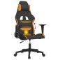 Gaming-Stuhl mit Massagefunktion Schwarz und Orange Stoff
