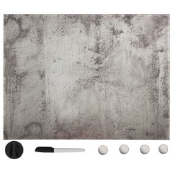 vidaXL Magnettafel Wandmontage Glas 80x60 cm