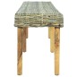vidaXL Sitzbank 160 cm Natur Kubu-Rattan und Massivholz Mango vidaXL Sitzbank 160 cm Natur Kubu-Rattan und Massivholz Mango