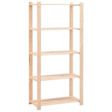 vidaXL Lagerregal mit 5 Böden 80×38×170 cm Kiefer Massivholz 250 kg 