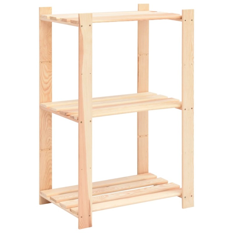 vidaXL Lagerregal mit 3 Böden 60×38×90 cm Kiefer Massivholz 150 kg vidaXL Lagerregal mit 3 Böden 60×38×90 cm Kiefer Massivholz 150 kg