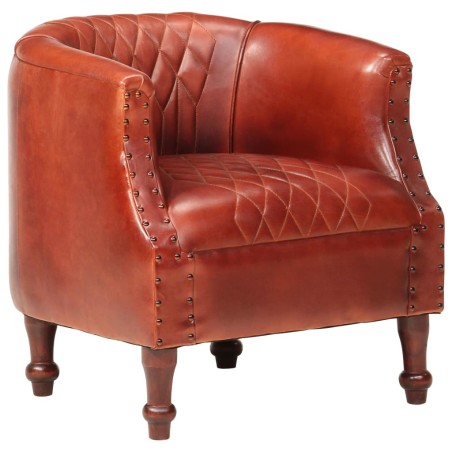 vidaXL Sessel Braun 62 x 58 x 65 cm Echtleder