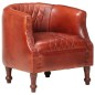vidaXL Sessel Braun 62 x 58 x 65 cm Echtleder vidaXL Sessel Braun 62 x 58 x 65 cm Echtleder