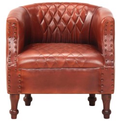vidaXL Sessel Braun 62 x 58 x 65 cm Echtleder
