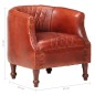vidaXL Sessel Braun 62 x 58 x 65 cm Echtleder vidaXL Sessel Braun 62 x 58 x 65 cm Echtleder