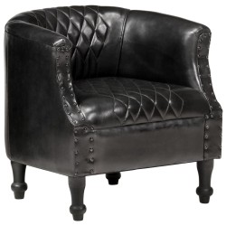 vidaXL Sessel Schwarz 62 x 58 x 65 cm Echtleder