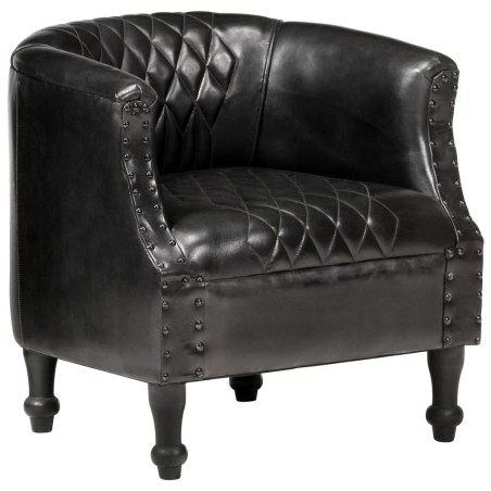 vidaXL Sessel Schwarz 62 x 58 x 65 cm Echtleder