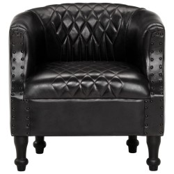 vidaXL Sessel Schwarz 62 x 58 x 65 cm Echtleder