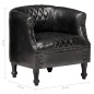 vidaXL Sessel Schwarz 62 x 58 x 65 cm Echtleder vidaXL Sessel Schwarz 62 x 58 x 65 cm Echtleder