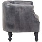 vidaXL Sessel Grau 62 x 58 x 65 cm Echtleder vidaXL Sessel Grau 62 x 58 x 65 cm Echtleder