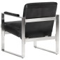 vidaXL Sessel Schwarz 60 x 73 x 77 cm Echtleder vidaXL Sessel Schwarz 60 x 73 x 77 cm Echtleder
