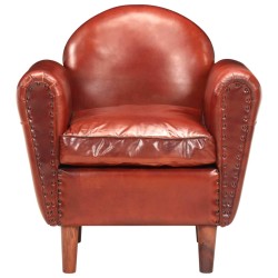 vidaXL Sessel Braun 77 x 65 x 79 cm Echtleder