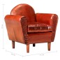 vidaXL Sessel Braun 77 x 65 x 79 cm Echtleder vidaXL Sessel Braun 77 x 65 x 79 cm Echtleder