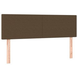 vidaXL Kopfteile 2 Stk. Dunkelbraun 72x5x78/88 cm Stoff