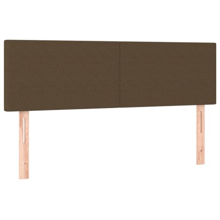 vidaXL Kopfteile 2 Stk. Dunkelbraun 72x5x78/88 cm Stoff