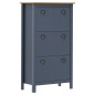vidaXL Schuhschrank Hill Grau 72x35x124 cm Massivholz Kiefer vidaXL Schuhschrank Hill Grau 72x35x124 cm Massivholz Kiefer