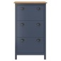 vidaXL Schuhschrank Hill Grau 72x35x124 cm Massivholz Kiefer vidaXL Schuhschrank Hill Grau 72x35x124 cm Massivholz Kiefer
