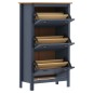 vidaXL Schuhschrank Hill Grau 72x35x124 cm Massivholz Kiefer vidaXL Schuhschrank Hill Grau 72x35x124 cm Massivholz Kiefer