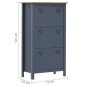 vidaXL Schuhschrank Hill Grau 72x35x124 cm Massivholz Kiefer vidaXL Schuhschrank Hill Grau 72x35x124 cm Massivholz Kiefer