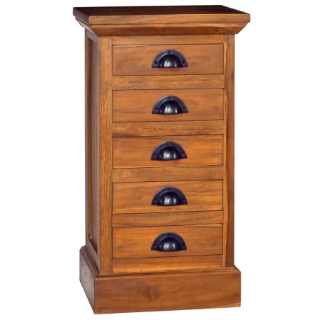 vidaXL Schrank mit 5 Schubladen 35x30x60 cm Teak Massivholz