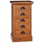 vidaXL Schrank mit 5 Schubladen 35x30x60 cm Teak Massivholz vidaXL Schrank mit 5 Schubladen 35x30x60 cm Teak Massivholz