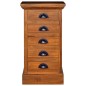 vidaXL Schrank mit 5 Schubladen 35x30x60 cm Teak Massivholz vidaXL Schrank mit 5 Schubladen 35x30x60 cm Teak Massivholz