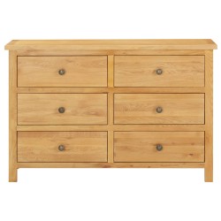 vidaXL Schubladenschrank 105 x 33,5 x 73 cm Massivholz Eiche  