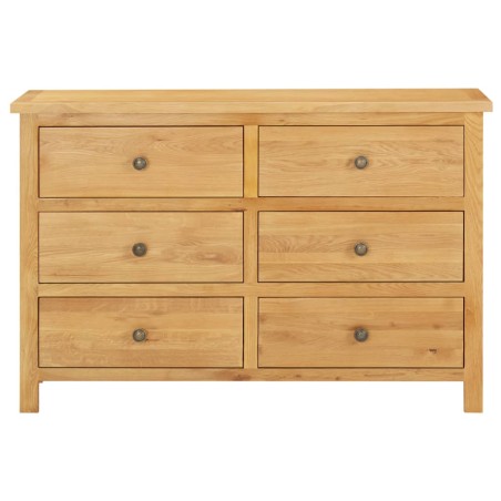 vidaXL Schubladenschrank 105 x 33,5 x 73 cm Massivholz Eiche  