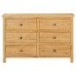 vidaXL Schubladenschrank 105 x 33,5 x 73 cm Massivholz Eiche vidaXL Schubladenschrank 105 x 33,5 x 73 cm Massivholz Eiche
