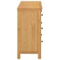 vidaXL Schubladenschrank 105 x 33,5 x 73 cm Massivholz Eiche vidaXL Schubladenschrank 105 x 33,5 x 73 cm Massivholz Eiche