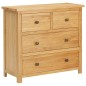 vidaXL Kommode 80×35×75 cm Massivholz Eiche vidaXL Kommode 80×35×75 cm Massivholz Eiche