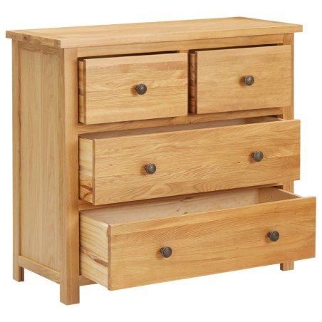 vidaXL Kommode 80×35×75 cm Massivholz Eiche  