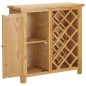 vidaXL Weinschrank für 11 Flaschen 80 x 32 x 80 cm Eiche Massivholz vidaXL Weinschrank für 11 Flaschen 80 x 32 x 80 cm Eiche Massivholz