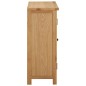 vidaXL Weinschrank für 11 Flaschen 80 x 32 x 80 cm Eiche Massivholz vidaXL Weinschrank für 11 Flaschen 80 x 32 x 80 cm Eiche Massivholz