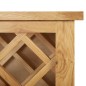 vidaXL Weinschrank für 11 Flaschen 80 x 32 x 80 cm Eiche Massivholz vidaXL Weinschrank für 11 Flaschen 80 x 32 x 80 cm Eiche Massivholz
