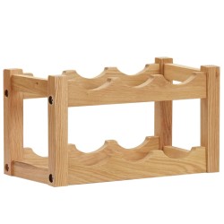 vidaXL Weinregal für 6 Flaschen 37 x 21 x 21 cm Eiche Massivholz   