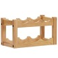 vidaXL Weinregal für 6 Flaschen 37 x 21 x 21 cm Eiche Massivholz vidaXL Weinregal für 6 Flaschen 37 x 21 x 21 cm Eiche Massivholz