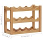 vidaXL Weinregal für 12 Flaschen 47 x 21 x 36 cm Eiche Massivholz vidaXL Weinregal für 12 Flaschen 47 x 21 x 36 cm Eiche Massivholz