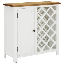 vidaXL Weinschrank 80x32x80 cm Eiche Massivholz 